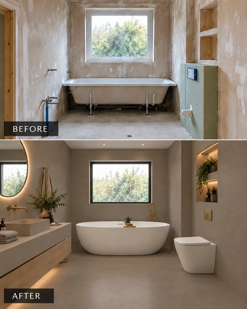 Oran microcement bathroom concept